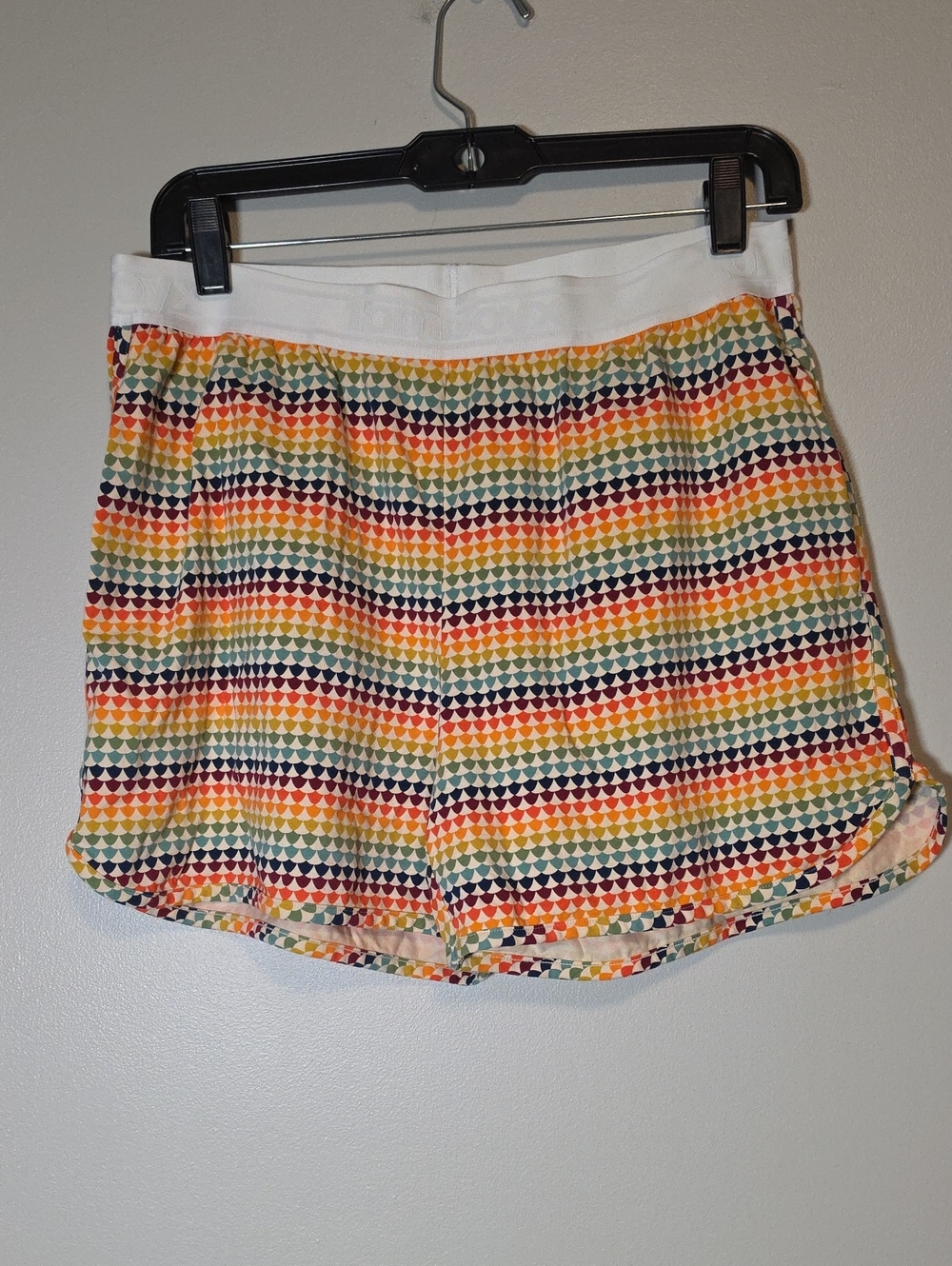 TomboyX Multicolor Geo Stripe Shorts with White Waistband